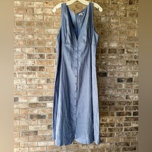 Elegant Blue Sleeveless Dress